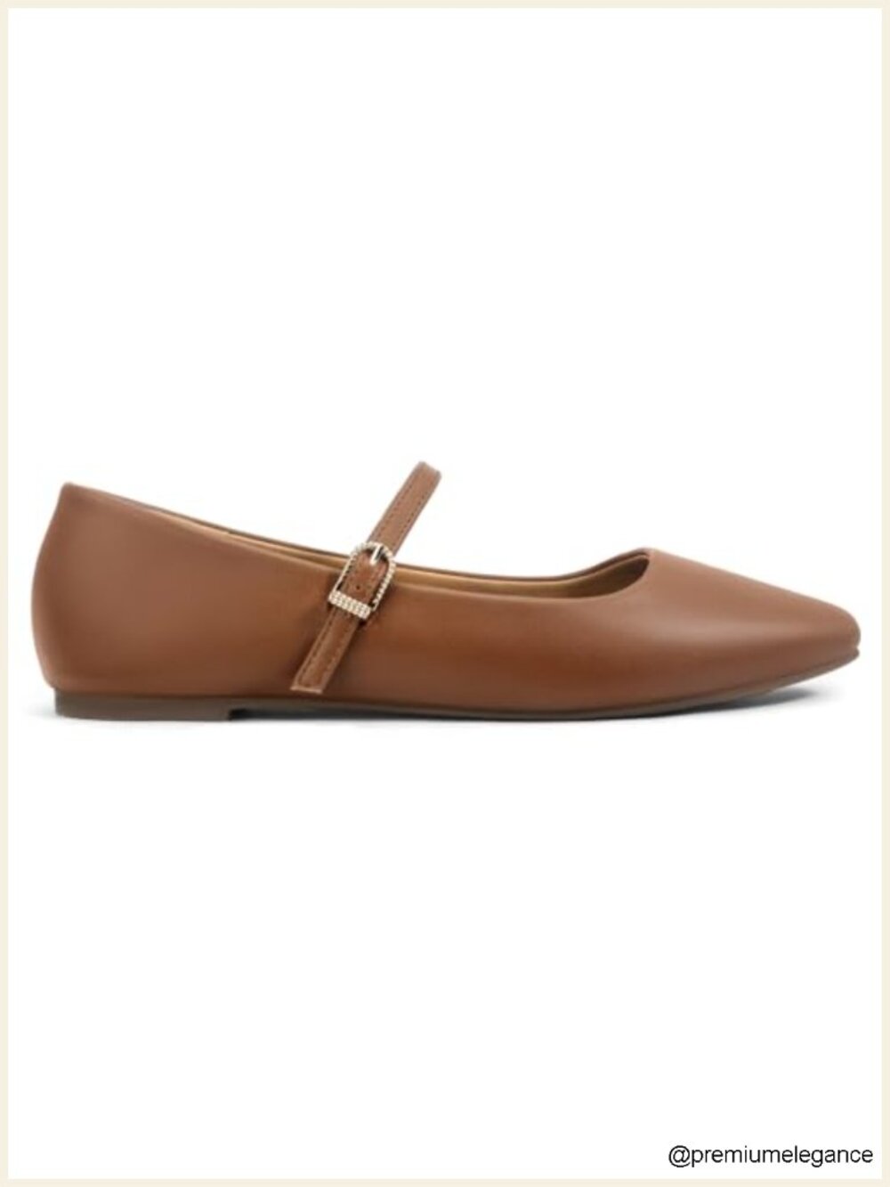 Women's Ballet Mary Jane Flats Adjustable Strap Square Closed Toe Faux Leather - Picture 3 of 6